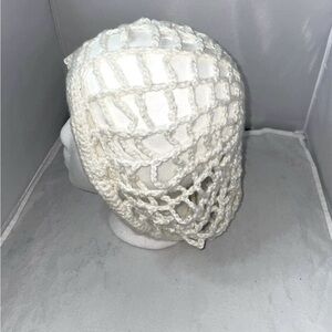 Handmade “spiderweb” stitch skull cap - beanie - whimsygoth - emo - Halloween